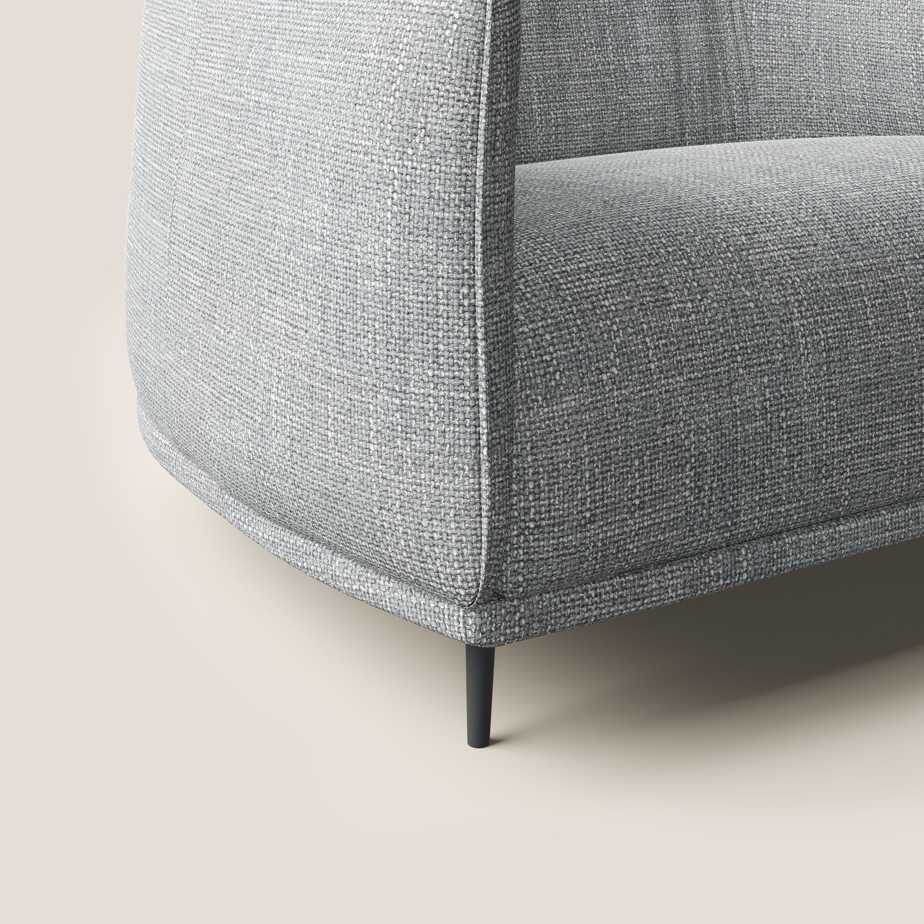 Zelda Fauteuil au design moderne en tissu doux et imperméable T06 gris - Image 5