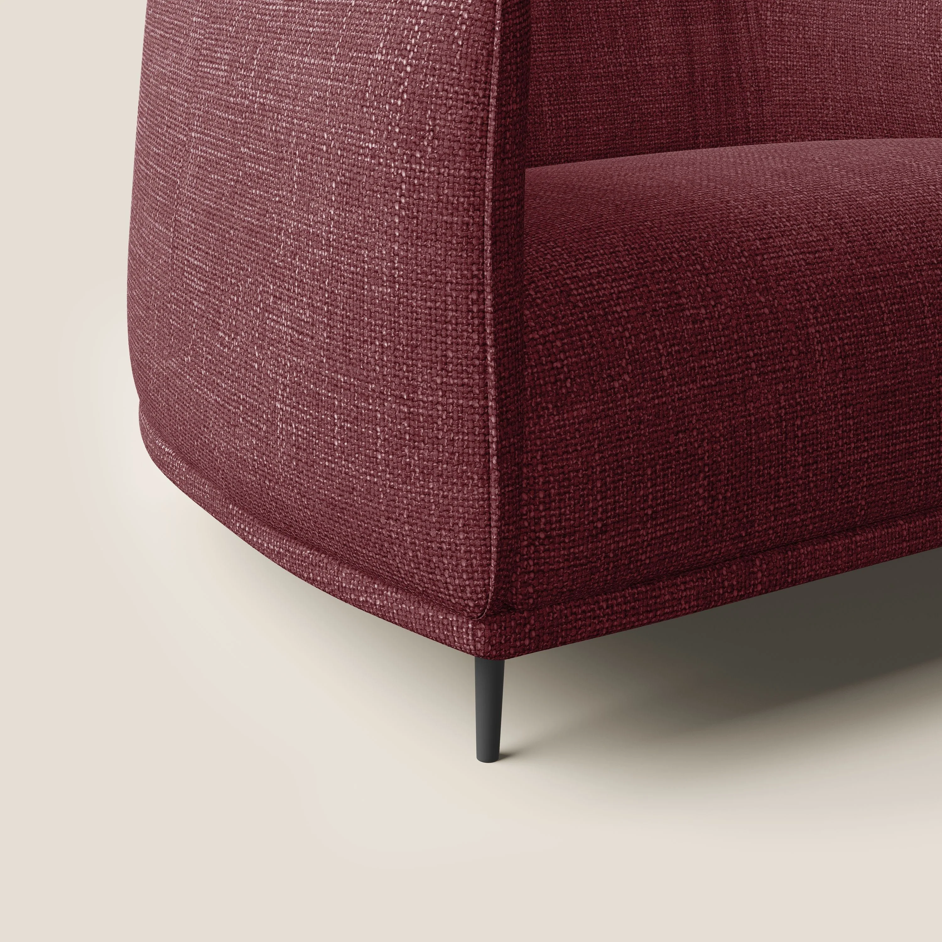 Zelda Fauteuil au design moderne en tissu doux et imperméable T06 rouge - Image 5