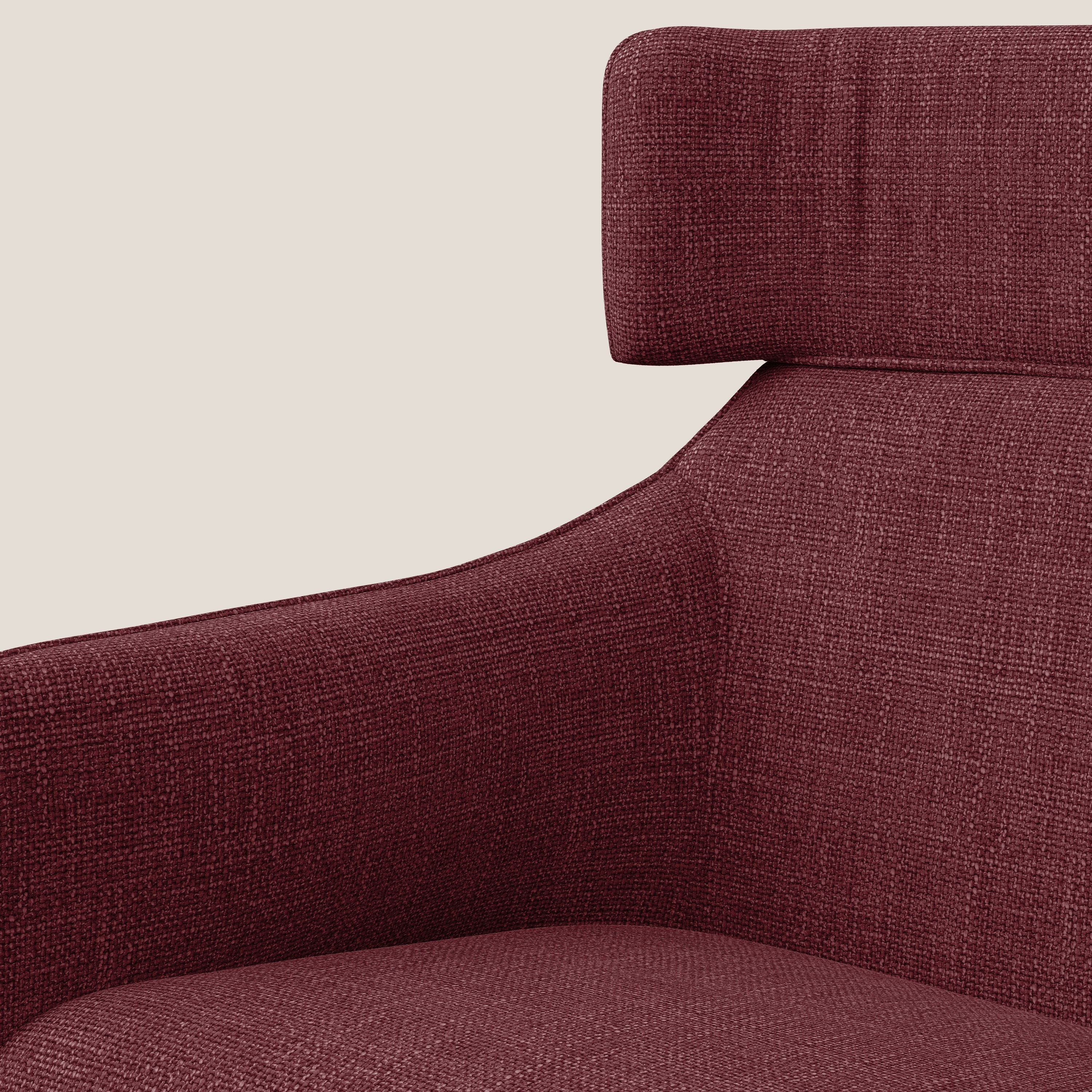 Zelda Fauteuil au design moderne en tissu doux et imperméable T06 rouge - Image 7
