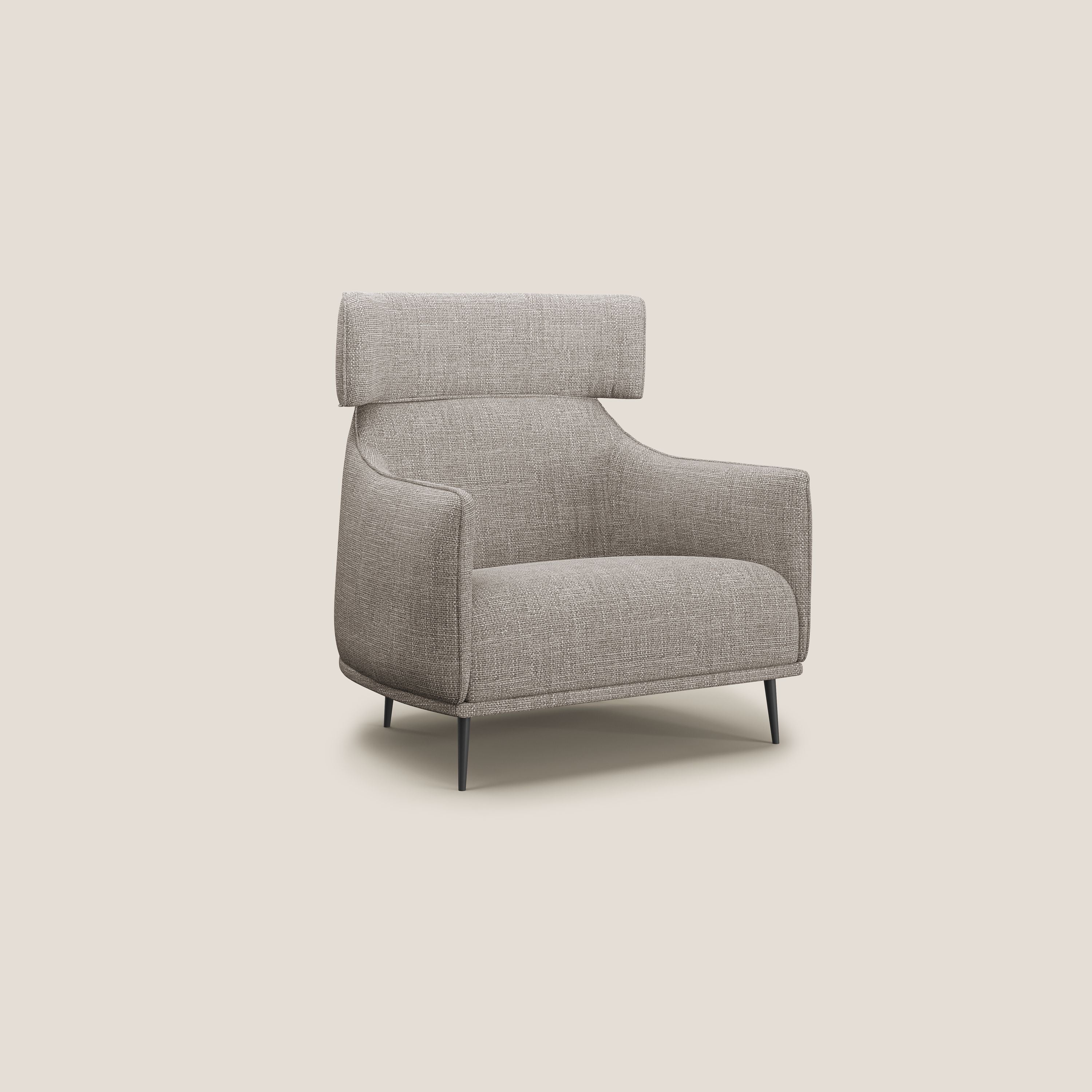 Zelda Fauteuil au design moderne en tissu doux et imperméable T06 Taupe tortora - Image 2