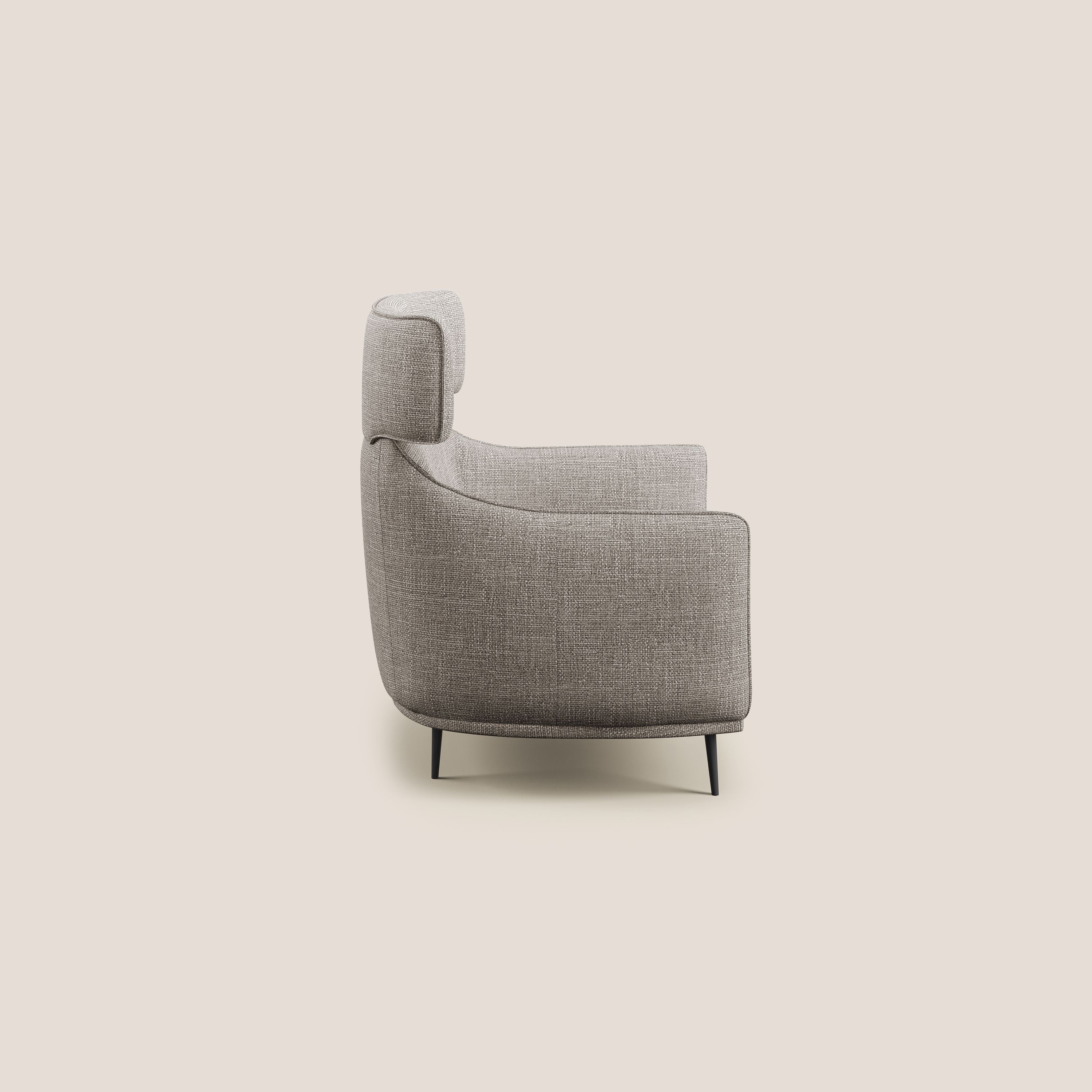 Zelda Fauteuil au design moderne en tissu doux et imperméable T06 Taupe tortora - Image 3