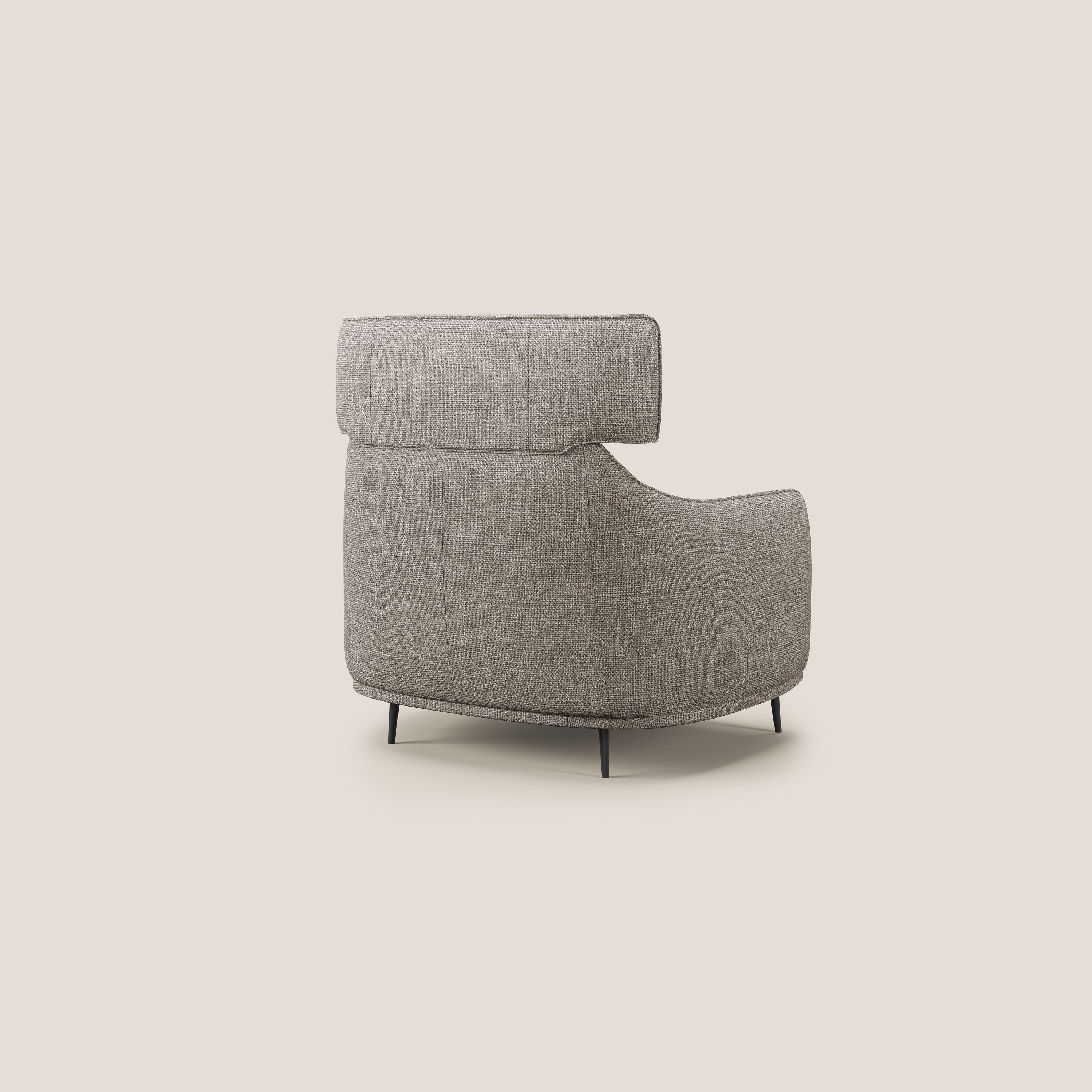 Zelda Fauteuil au design moderne en tissu doux et imperméable T06 Taupe tortora - Image 4