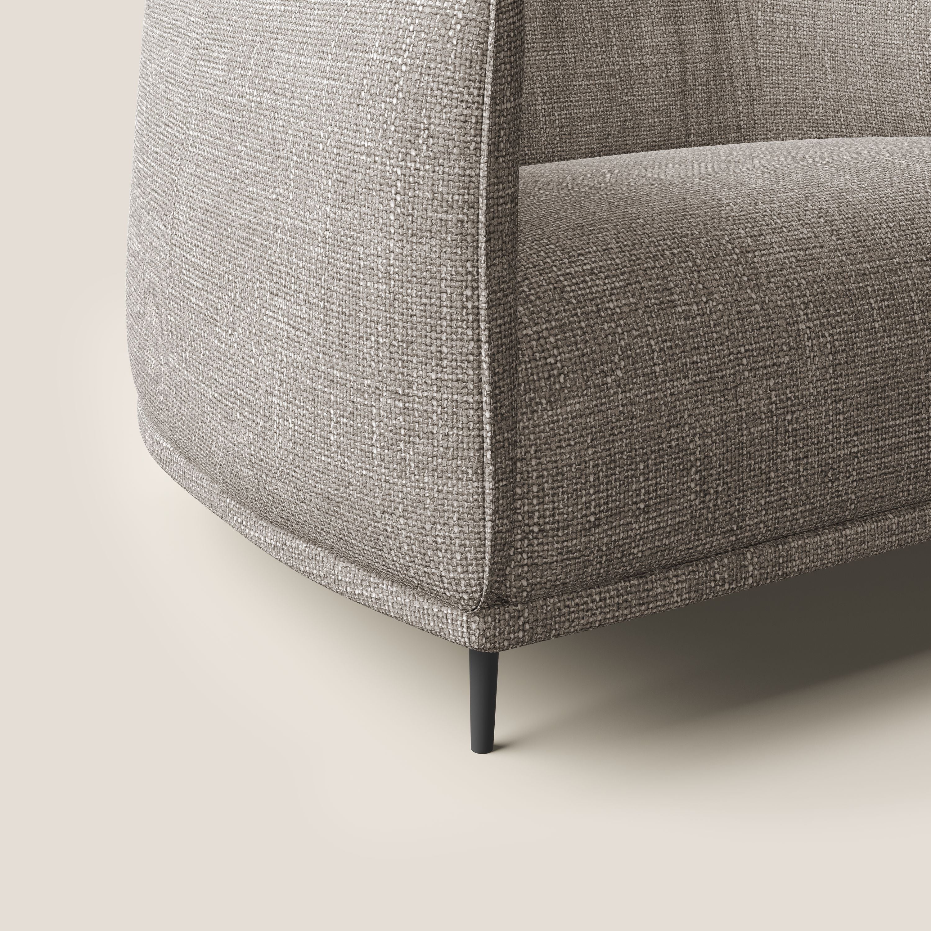 Zelda Fauteuil au design moderne en tissu doux et imperméable T06 Taupe tortora - Image 5
