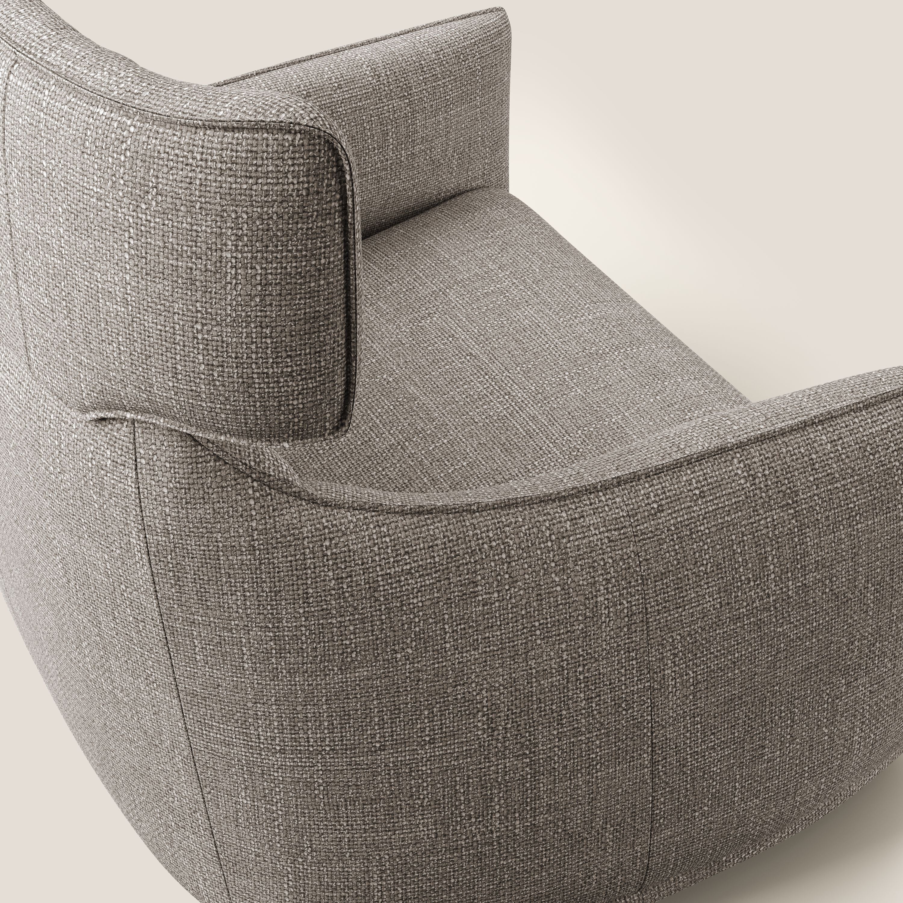 Zelda Fauteuil au design moderne en tissu doux et imperméable T06 Taupe tortora - Image 6