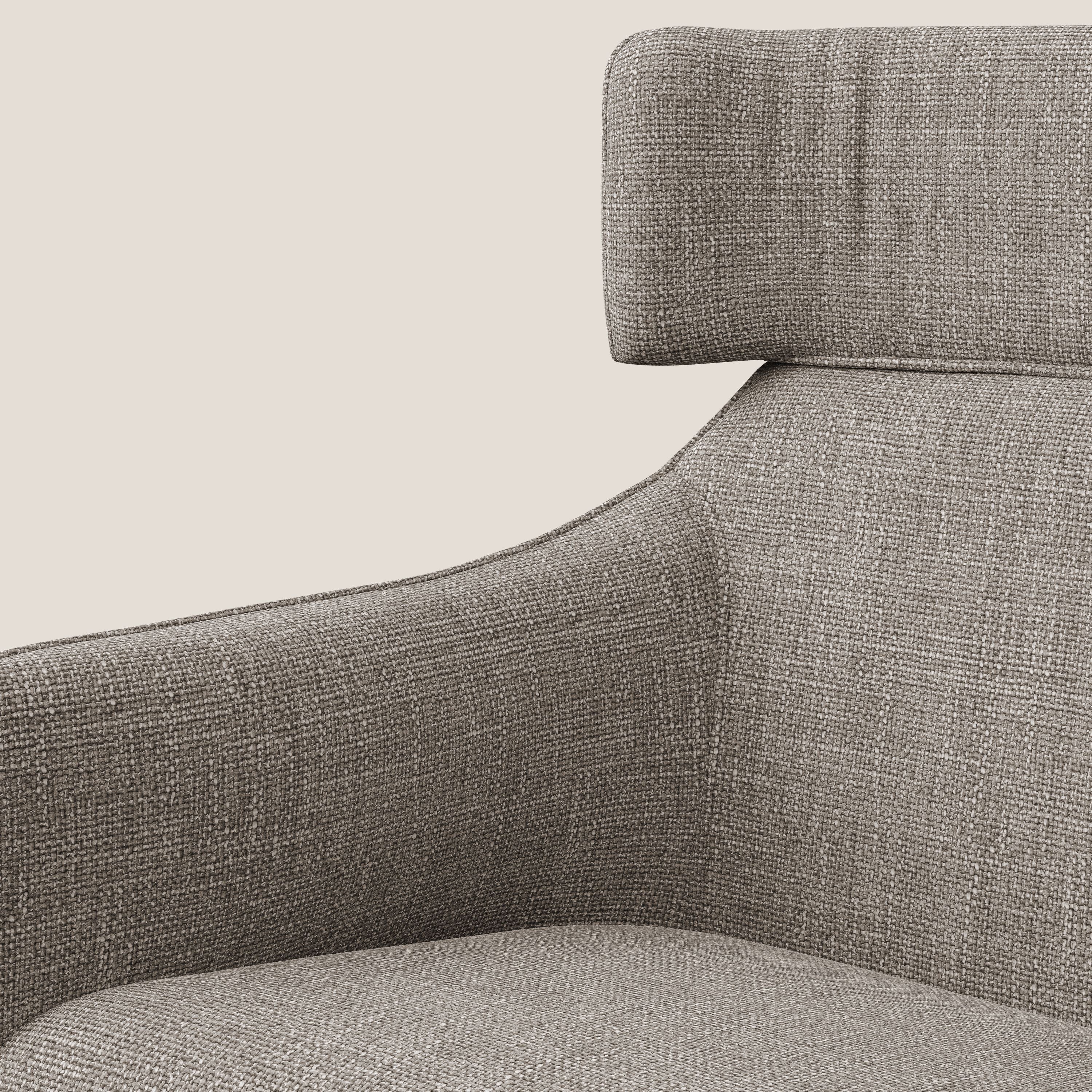 Zelda Fauteuil au design moderne en tissu doux et imperméable T06 Taupe tortora - Image 7