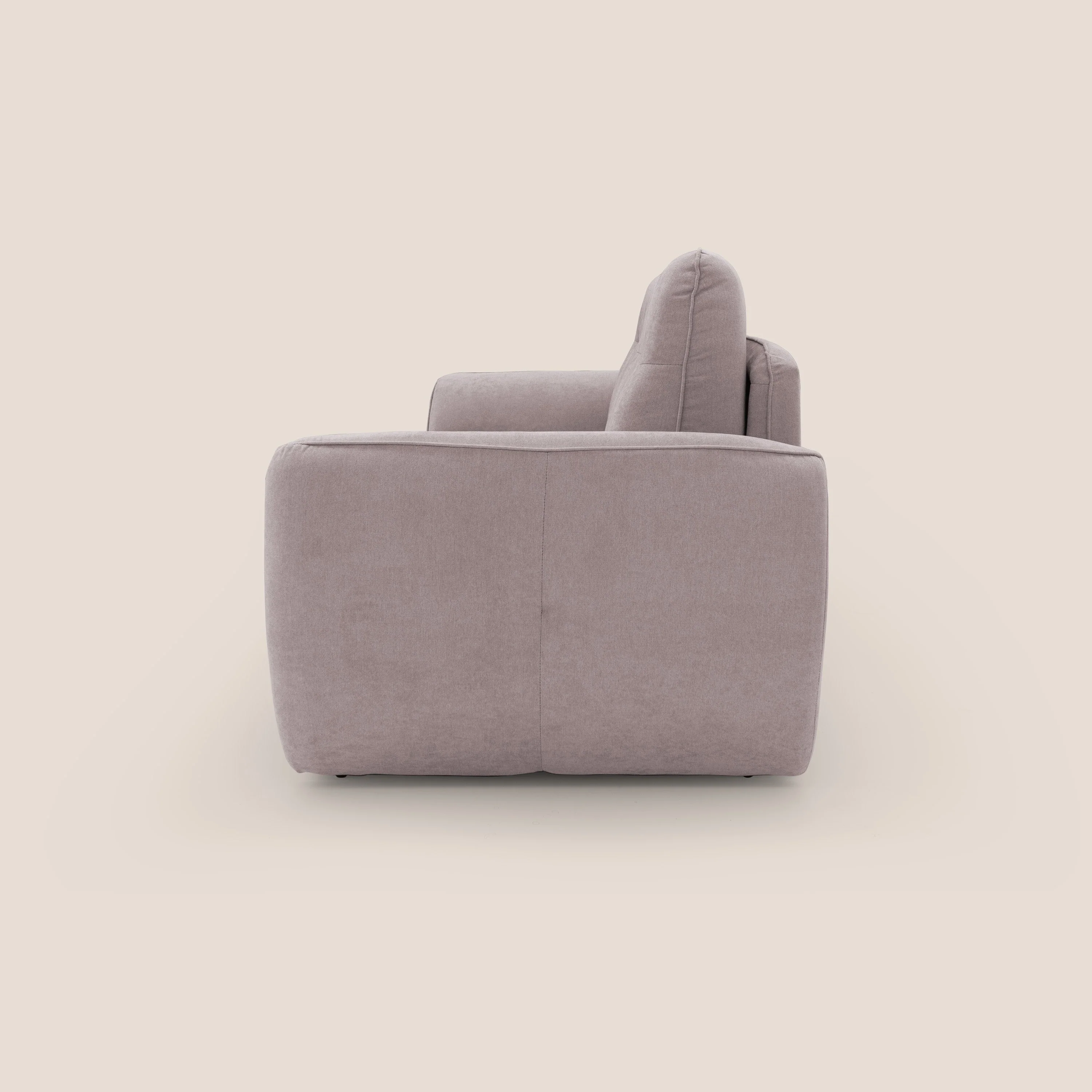 Zeus Canapé convertible scandinave avec dossier haut et matelas H18 cm en tissu imperméable T02 rose - Image 7
